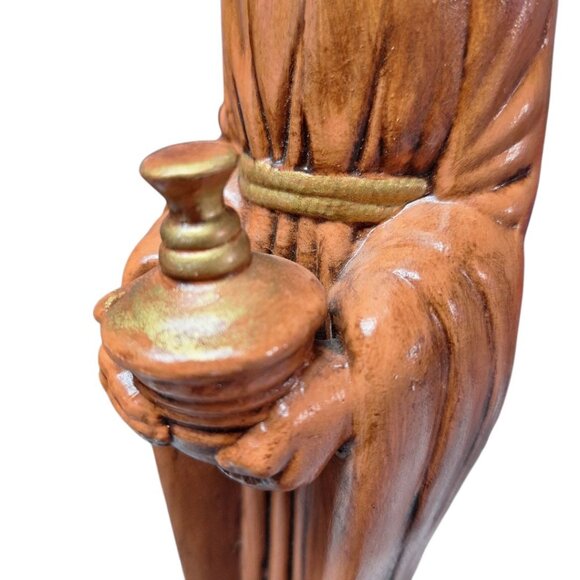 Wiseman King Figurine Statue Orange Gold Nativity Religious 13 Inch Gift Offerin - Picture 4 of 9